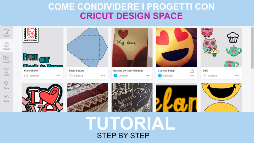 Come condividere i progetti con Cricut Design Sapce