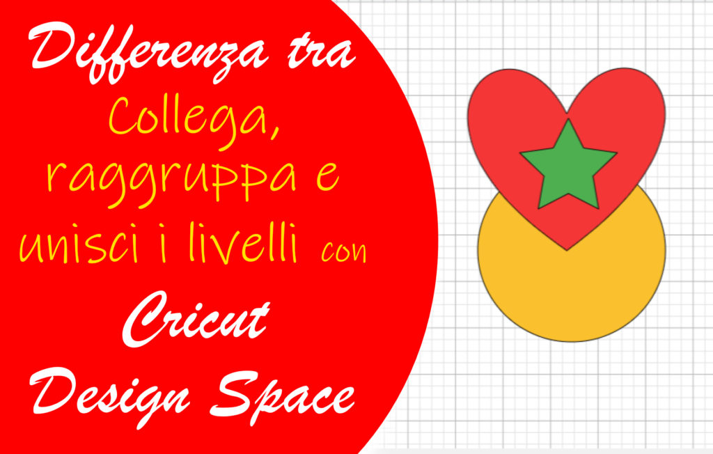 Pulsante collegga, raggruppa, unisci livelli Cricut Design Space