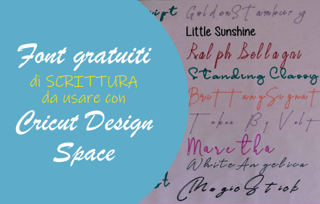 font gratuiti scrittura cricut design space