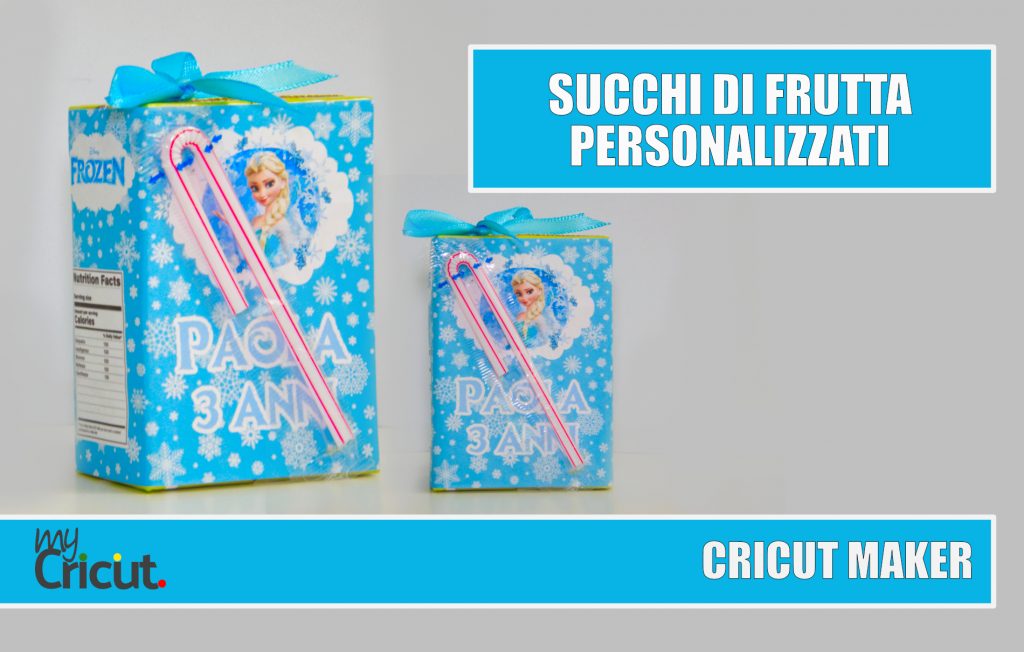 Succhi di frutta brick personalizzati cricut