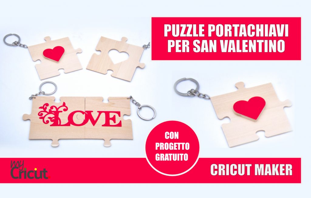 PORTACHIAVI PUZZLE SAN VALENTINO CRICUT