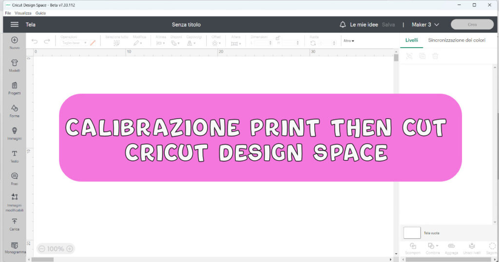 PROBLEMI CALIBRAZIONE CRICUT